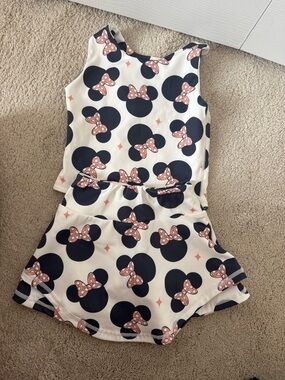 Girls Minnie Mouse Bow Print Matching Set made by Molly 5t